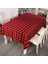 Masa Örtüsü Baskılı 180X140CM (Kırmızı Izgara) (Yurt Dışından) 3