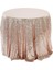 120CM Sanat Payetli Yuvarlak Masa Örtüsü (Pembe Altın) (Yurt Dışından) 1
