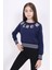 Toontoy Kids Kız Çocuk Sweatshirt Black Varak Baskılı 1