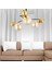 Florit 3'lü Siyah Gold Modern Oturma Odası Salon Avize 1
