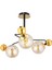 Florit 3'lü Siyah Gold Modern Oturma Odası Salon Avize 2