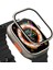 Apple Watch Ultra 49 mm Uyumlu Metal Çerçeveli Ekran Koruyucu Temperli Cam Üstün Koruma 1