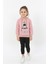 Toontoy Kids Kız Çocuk Yıldızlı Zebra Baskılı Kapüşonlu Sweatshirt 1