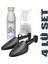 4lü Set Beyaz Deri ve Kumaş Ayakkabı Boyası 75ML Telli Ayakkabı Kalıbı 2çift K111-K103 120CM Bağ 1