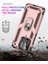 Xiaomi Redmi 12C Uyumlu Kılıf Kamera Çıkıntılı Korumalı Yüzüklü Standlı Zırh Tank Military Silikon Çift Katmanlı Hibrit Kapak 2