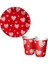 Love Kalp Baskılı Karton Tabak Bardak 8 Li 1