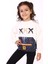 Kız Çocuk Cep Detaylı Baskılı Sweatshirt 1