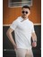 Valery Slim Fit Dokulu Fermuar Detaylı Kapüşonlu Erkek Tshirt 1