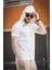 Valery Slim Fit Dokulu Fermuar Detaylı Kapüşonlu Erkek Tshirt 2