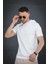 Valery Slim Fit Dokulu Fermuar Detaylı Kapüşonlu Erkek Tshirt 3