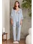 2820 Mist Dantelli Penye 3'lü Kadın Şortlu Pijama Takımı 4