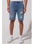 Regular Fit Normal Kesim %100 Pamuk Normal Bel Mavi Jean Kot Şort 1