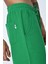 Erkek Jogger Fit Lastikli Yeşil Keten Pantolon 4