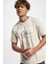 Erkek Jorjoshua Baskı Detaylı Bisiklet Yaka T-Shirt 12228257 Taş 1