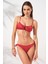 Blake Büzgülü Önden Bağlamalı Bikini Kırmızı 231226 1