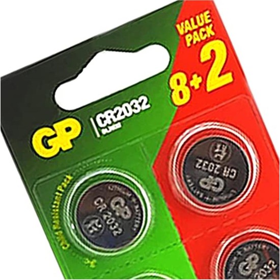 Gp CR2032 3V Lithium Pil 10'lu Paket Düğme Pil Fiyatı