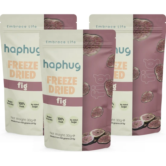 HapHug 3'lü Paket Freeze Dried İncir - Meyve Kurusu 3x30gr