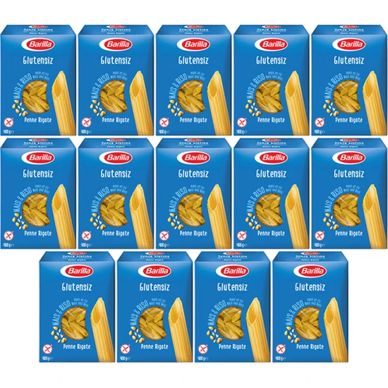 Barilla Glutensiz Renne Rigate (Kalem) Makarna 400 G 14 Paket