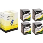 Optima Kan Seker Ölçüm Çubuğu (Strip) 4 Kutu (200adet) + 1 Kutu 100 Adet Parmak Delme İğnesi