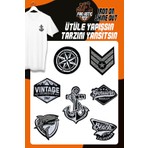 Fantastic Ütü Ile Yapışan Dokuma Arma Seti Patch Yama Denizci/beach Modeli
