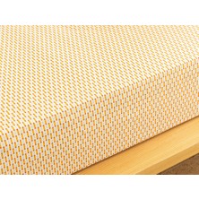 English Home Diamond Stripe Kolay Ütülenir Tek Kişilik Çarşaf 160 x 240 cm Sarı