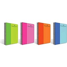 Faber-Castell Pp Kapak Bicolor Spiralli Defter, 80 Yaprak, A4, Çizgili