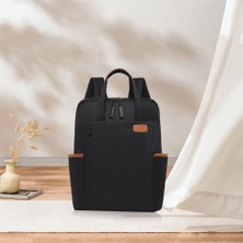 Kadın Erkek Nefes Sırt Çantası Laptop Sırt Çantası Şık Okul Omuz Çantası Siyah (Yurt Dışından)