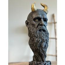 Turuncu Hane Mimir God Of War Kratos Büst Figür 15 cm