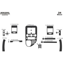 meriç cockpit design Meriç® Mercedes Vito Panelvan Ön Torpido Kaplama Maun 24 Parça 1999-2004