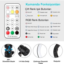 Teknoexpress Ring Fill Light LED Halka Işık Stüdyo-Tiktok-Yayıncı Kiti Rgb Sürekli Işık 110CM Çantalı Işık Seti Tripod