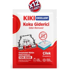 Kıkı Excellent Kedi Koku Giderici Çilek Kokulu 25 Gr. 12 Adet KC203M12