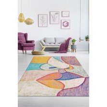 Homshtag Kadın Rengi Pamuklu Dokuma Tabanlı Yıkanabilir Dekoratif Halı