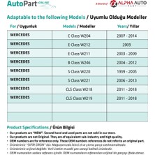 Alpha Auto Part Mercedes Cls Class W218,W219 Için Havalandırma Hortum Ucu