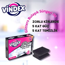 Vindex Glitters Ekstra Bulaşık Süngeri 4'lü