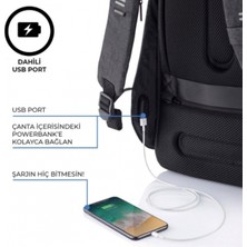 XD Design Bobby Hero Unisex Suya Dayanıklı Hırsızlık Önleyici Tasarım Usb Şarj Girişli Akıllı Sırt Çantası - 11,5 L