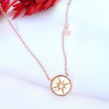 Pier Gümüş Sedefli Yıldız Gümüş Kolye