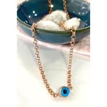 Pier Gümüş Nazarlı Zincir Gümüş Kolye