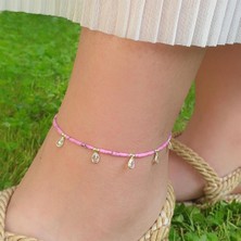 Pier Gümüş Zirkon Taşlı Gümüş Pembe Halhal