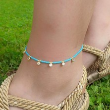 Pier Gümüş Zirkon Taşlı Mavi Gümüş Halhal