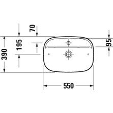 Duravit Zencha Çanak Lavabo 55 cm Batarya Banklı