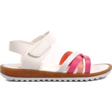 Ayakmod Arz 1100-F Beyaz-Fuşya-Pembe Kız Çocuk Sandalet
