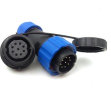 SD20 9 Pin 20MM Su Geçirmez Konnektör Takımı - Panel Tipi