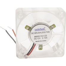 Motorobit 50X50X15MM 12V 0.15A Fan 2 Kablolu - Işıklı