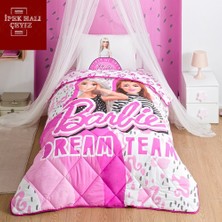 Taç Barbie Dream Team Tek Kişilik Yorgan Seti Taç Uyku Seti + Yastık