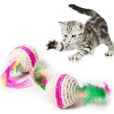Pet Love Petlove Kediler Için 2 Ucu Tüylü Kedi Topu 5 cm