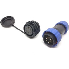 Motorobit SD28 6 Pin 28MM Su Geçirmez Konnektör Takımı - Panel Tipi