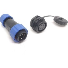 Motorobit SD20 6 Pin 20MM Su Geçirmez Konnektör Takımı - Panel Tipi
