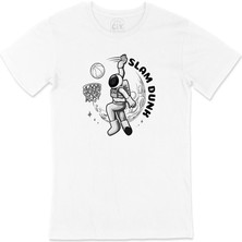 Slam Dunk Astronot Beyaz Tişört