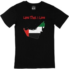 Land That I Love Uae Siyah Tişört