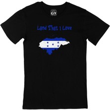 Land That I Love Honduras Siyah Tişört